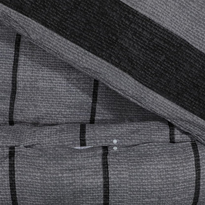 Set Copripiumino 200X220 Cm In Cotone Grigio Scuro