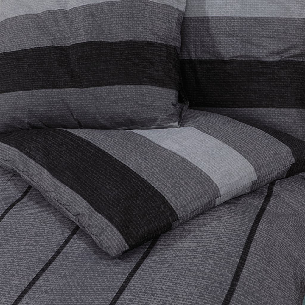 Set Copripiumino 200X220 Cm In Cotone Grigio Scuro