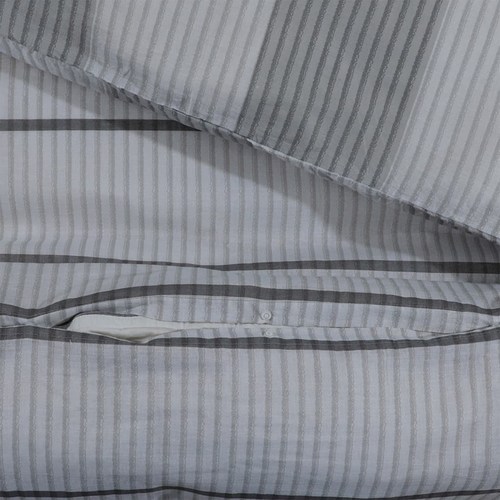 Set Copripiumino Grigio 200X200 Cm In Cotone Grigio Chiaro