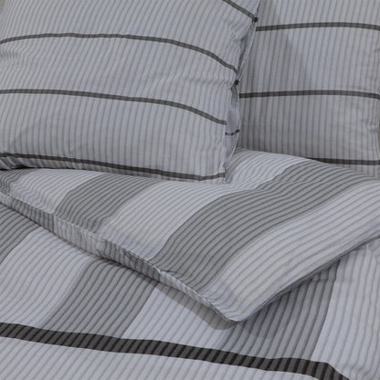 Set Copripiumino Grigio 200X200 Cm In Cotone Grigio Chiaro