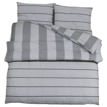 Set Copripiumino Grigio 200X200 Cm In Cotone Grigio Chiaro