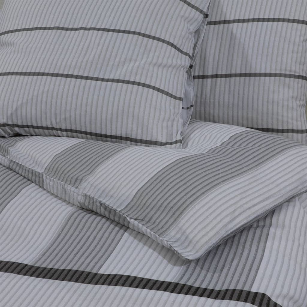 Set Copripiumino Grigio 200X200 Cm In Cotone Grigio Chiaro