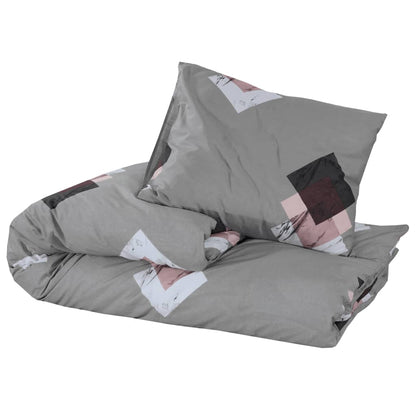 Set Copripiumino Grigio 140X200 Cm In Cotone Multicolore