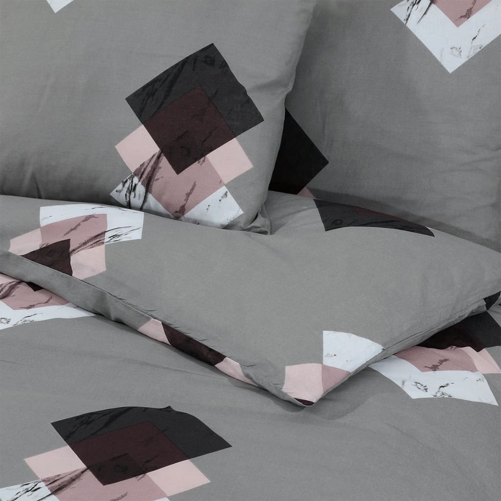 Set Copripiumino Grigio 135X200 Cm In Cotone Multicolore
