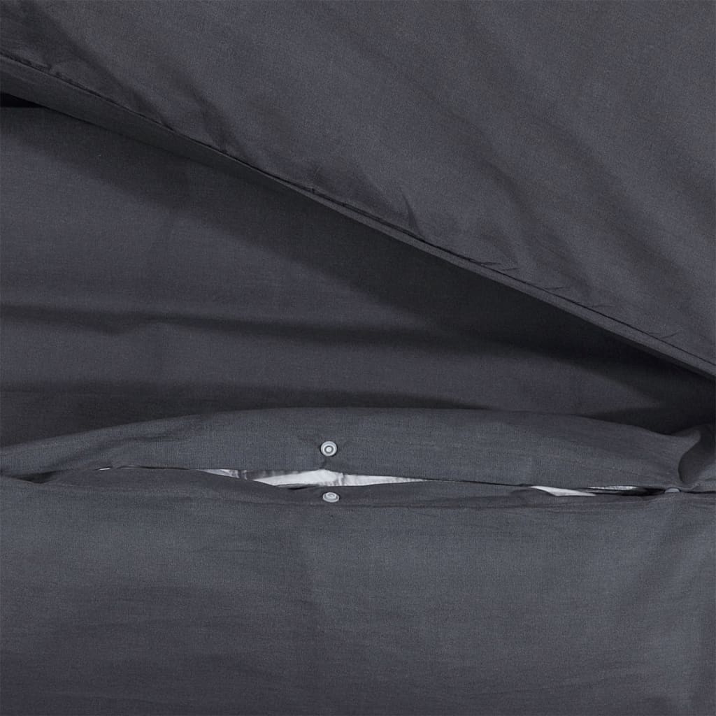 Set Copripiumino Nero 140X200 Cm In Cotone Nero E Bianco