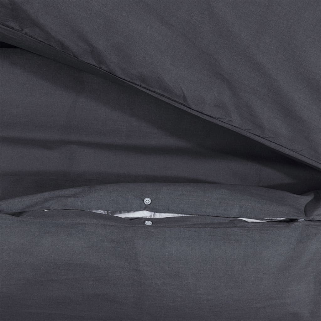Set Copripiumino Nero 240X220 Cm In Cotone Nero E Bianco