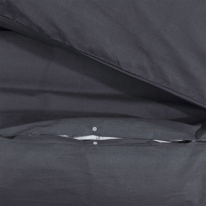 Set Copripiumino Nero 240X220 Cm In Cotone Nero E Bianco