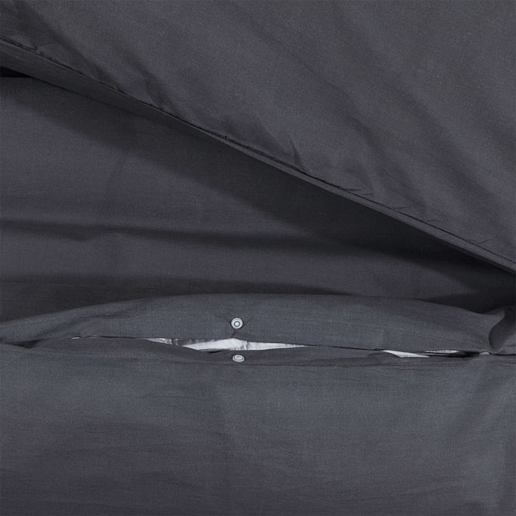 Set Copripiumino Nero 260X220 Cm In Cotone Nero E Bianco