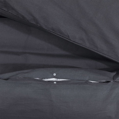 Set Copripiumino Nero 260X220 Cm In Cotone Nero E Bianco