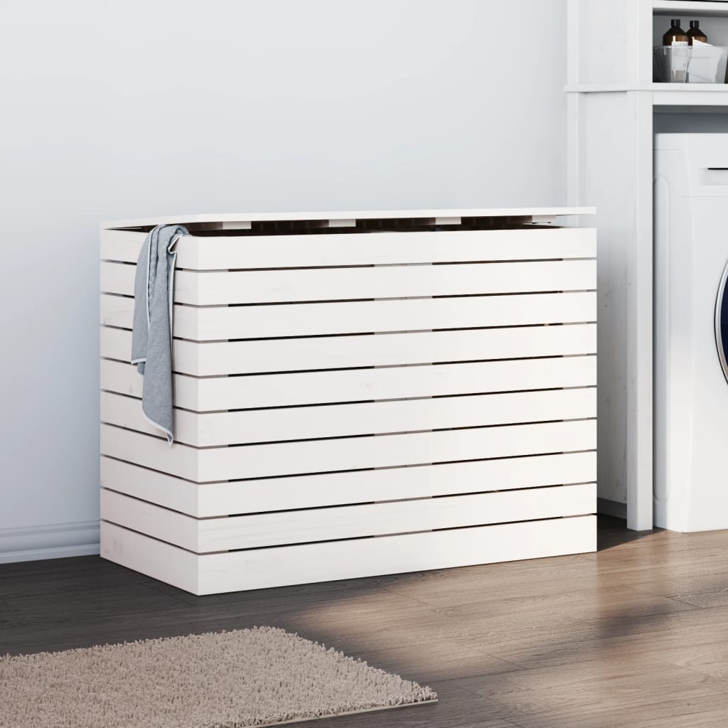 Cesto Per Bucato 88,5X44X66 Cm Legno Massello Pino