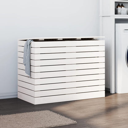 Cesto Per Bucato 88,5X44X66 Cm Legno Massello Pino