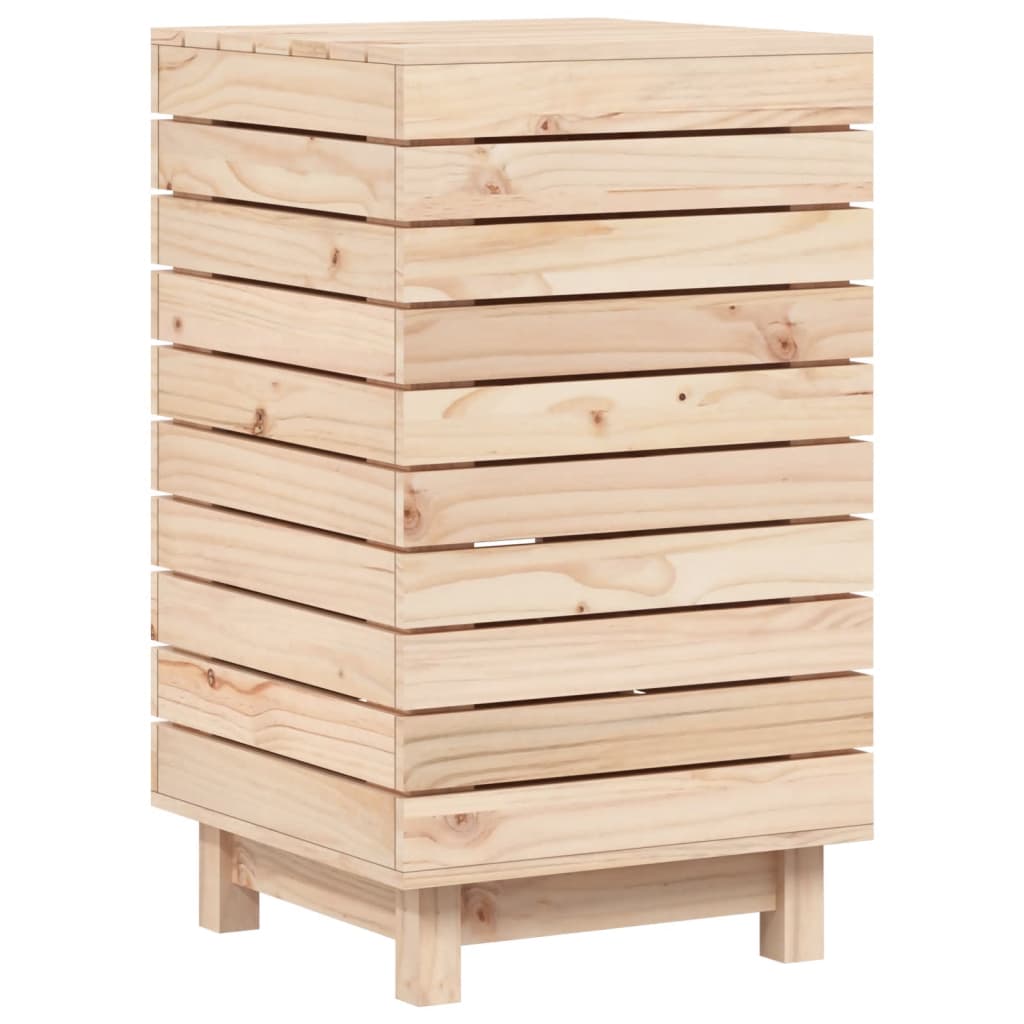 Cesto Per Bucato Legno Massello Pino