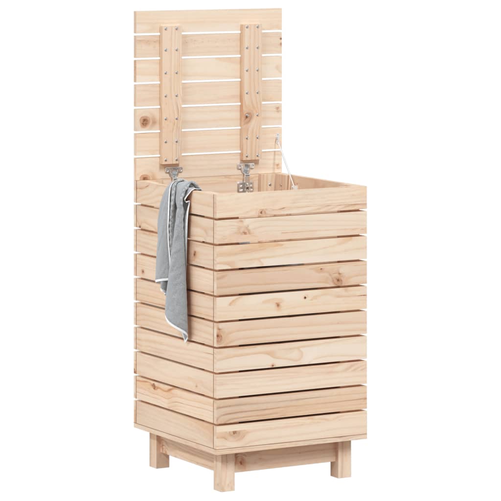 Cesto Per Bucato Legno Massello Pino