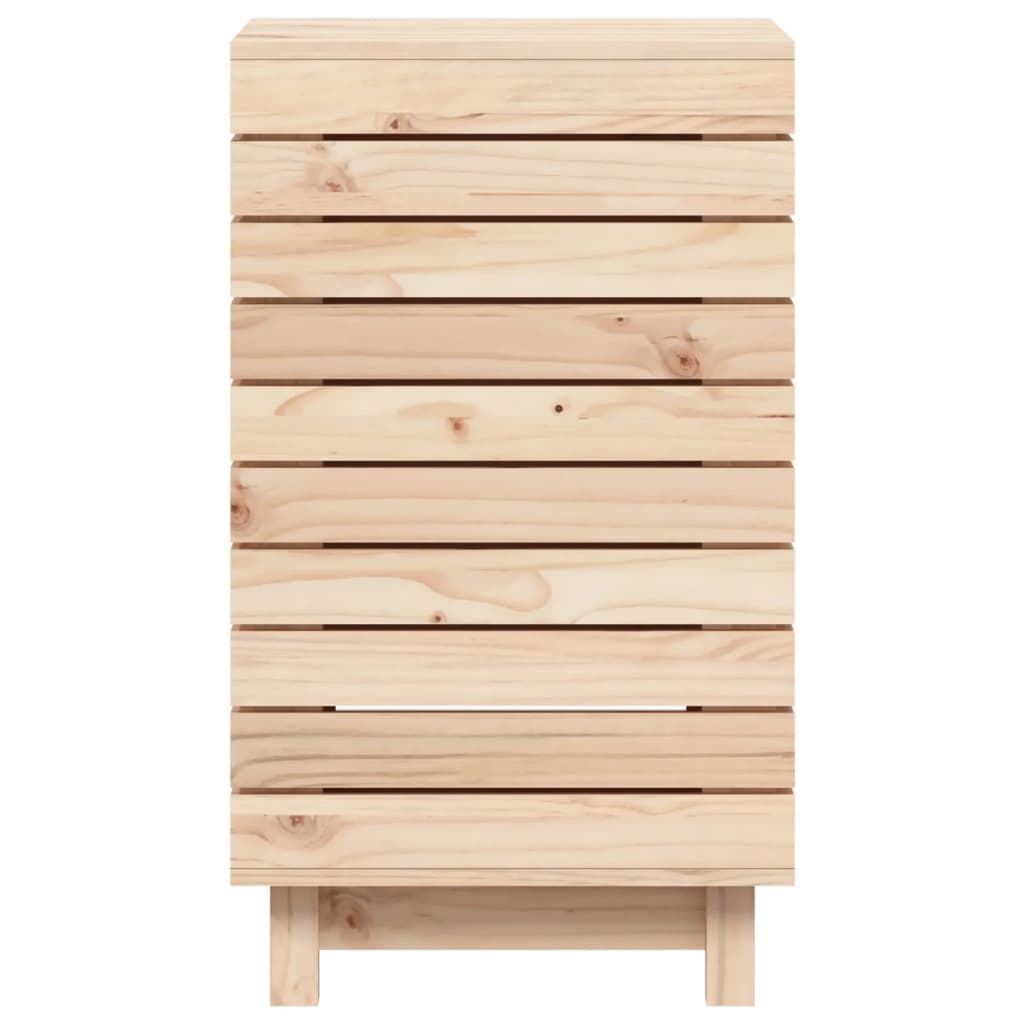 Cesto Per Bucato Legno Massello Pino