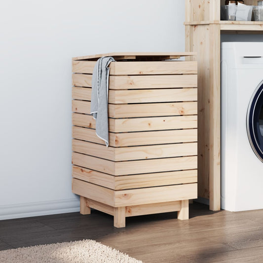 Cesto Per Bucato Legno Massello Pino