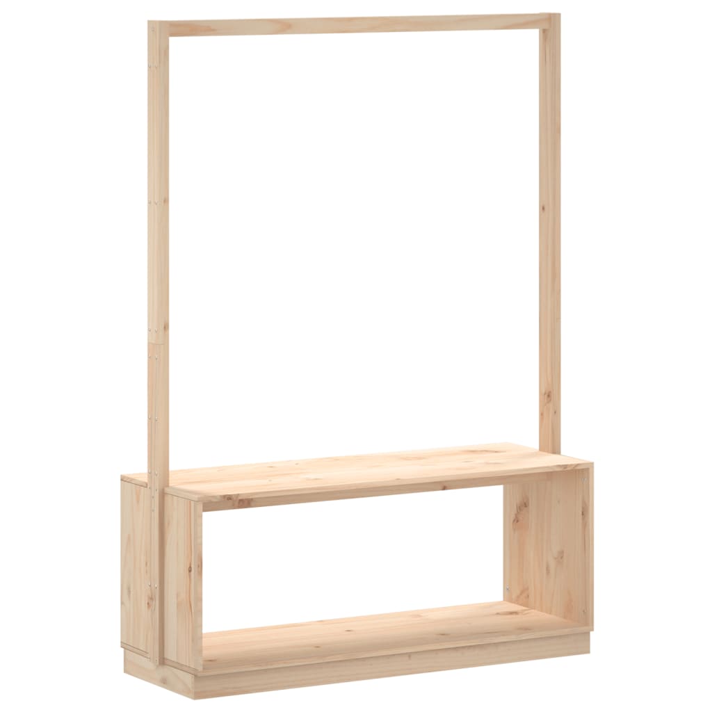 Appendiabiti Con Porta Scarpe 113X40X157,5 Cm Massello Pino