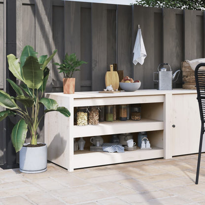 Mobile Da Cucina Da Esterno Bianco Legno Massello Di Pino Pino Bianco