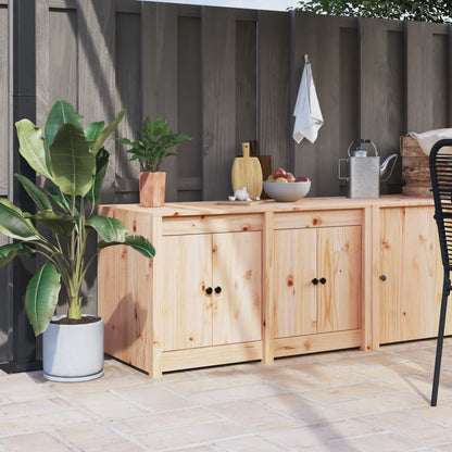 Mobile Da Cucina Da Esterno Legno Massello Di Pino Pino Naturale
