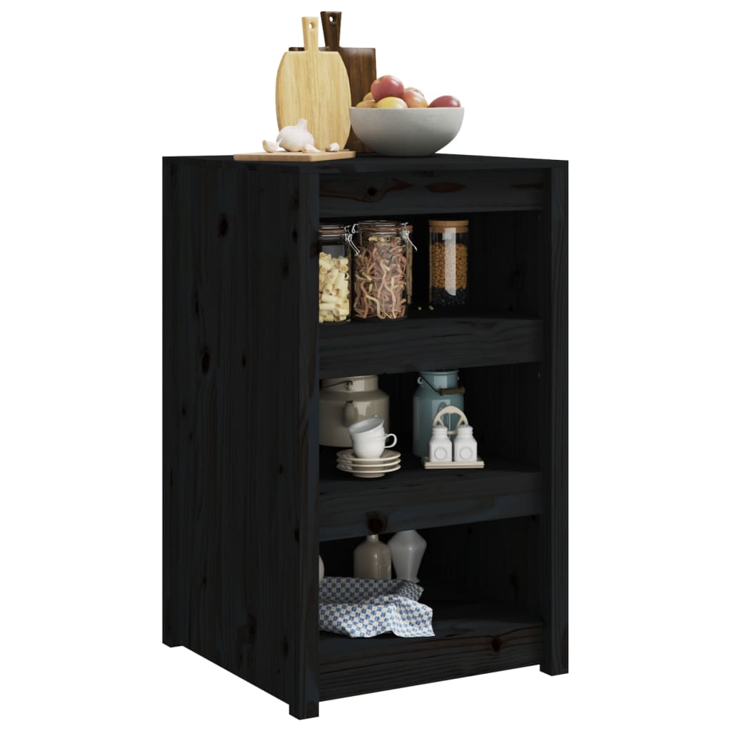 Mobile Da Cucina Da Esterno Nero Legno Massello Di Pino Pino Nero