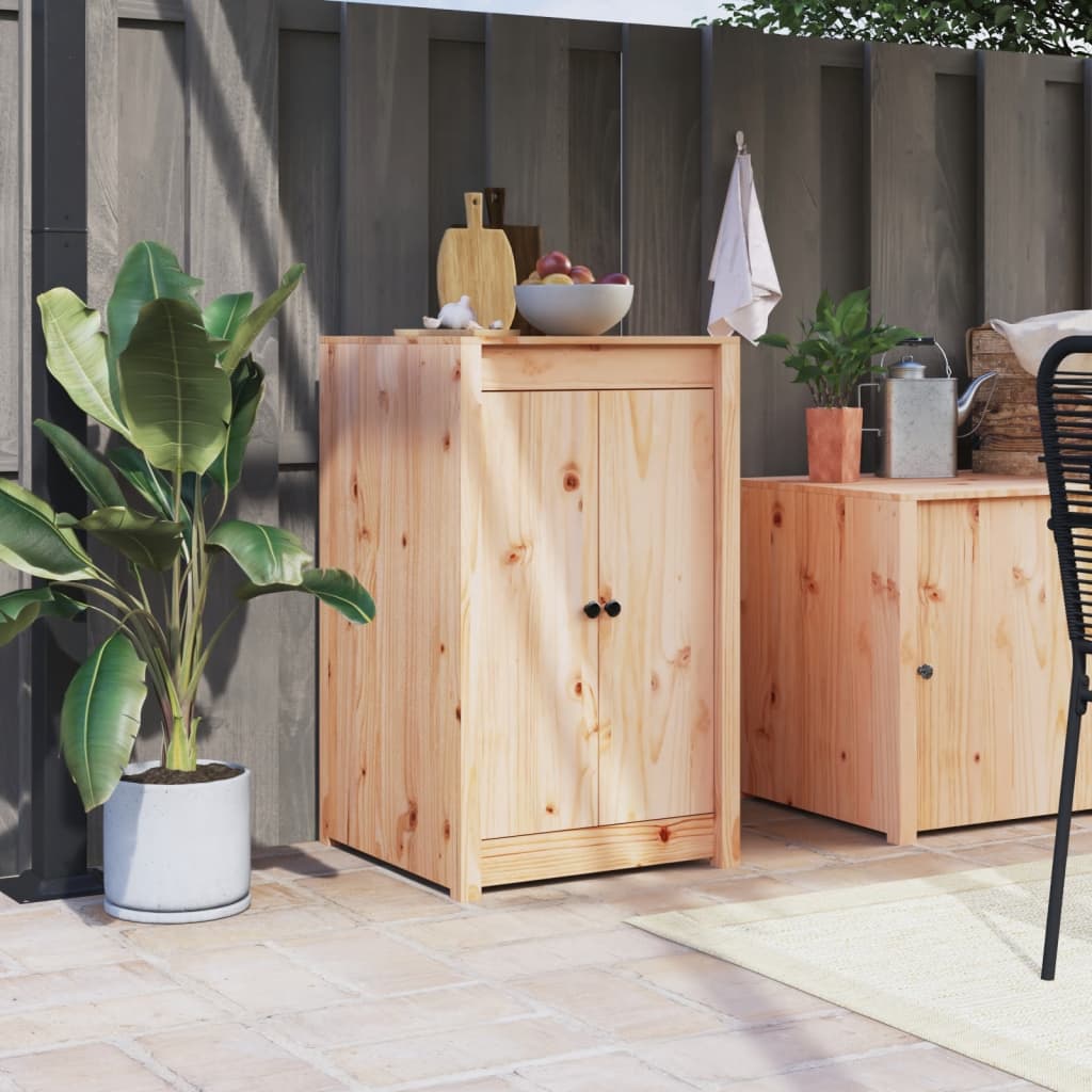 Ante Da Cucina Da Esterno Nere 50X9X82 Cm Legno Massello Di Pino