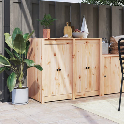 Ante Da Cucina Da Esterno Nere 50X9X82 Cm Legno Massello Di Pino