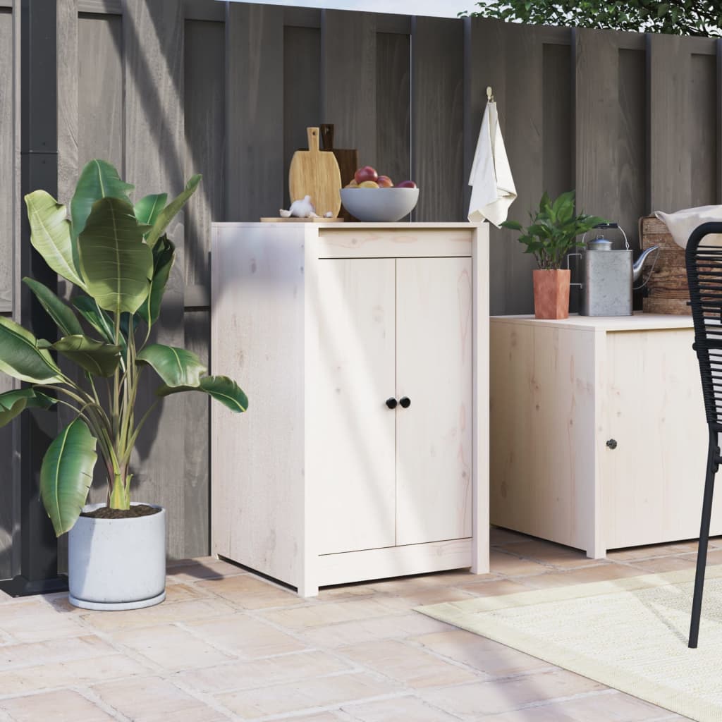 Ante Da Cucina Da Esterno Nere 50X9X82 Cm Legno Massello Di Pino
