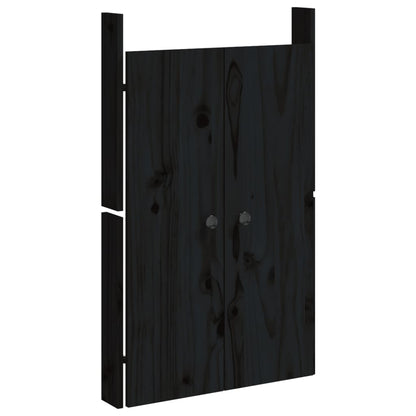 Ante Da Cucina Da Esterno Nere 50X9X82 Cm Legno Massello Di Pino