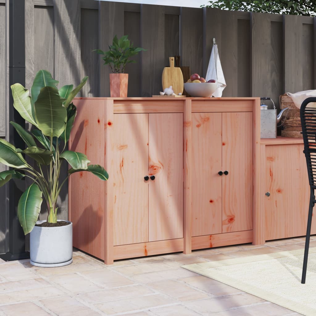 Ante Da Cucina Da Esterno Nere 50X9X82 Cm Legno Massello Di Pino