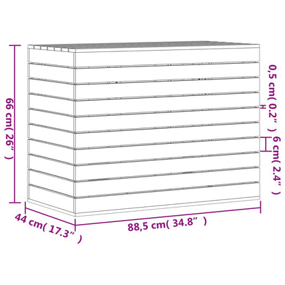 Cesto Per Bucato 88,5X44X66 Cm Legno Massello Pino