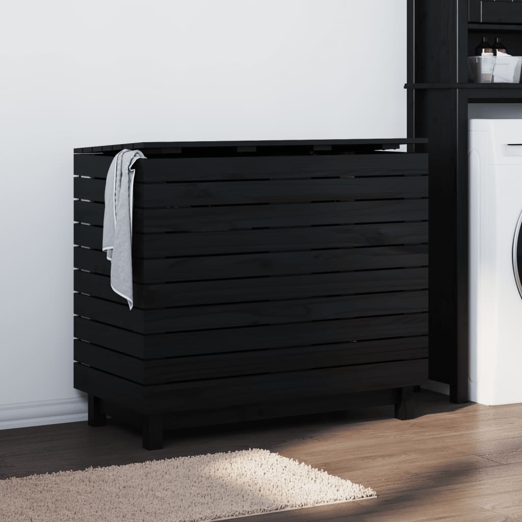 Cesto Per Bucato Legno Massello Pino