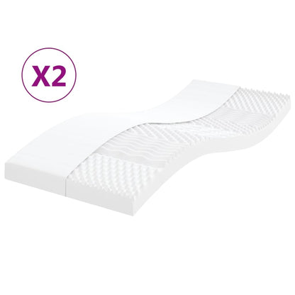 Materasso In Schiuma Bianco 7 Zone Durezza 20 Ild