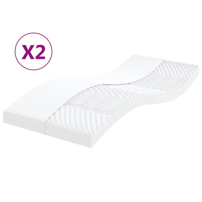 Materasso In Schiuma Bianco 7 Zone Durezza 20 Ild