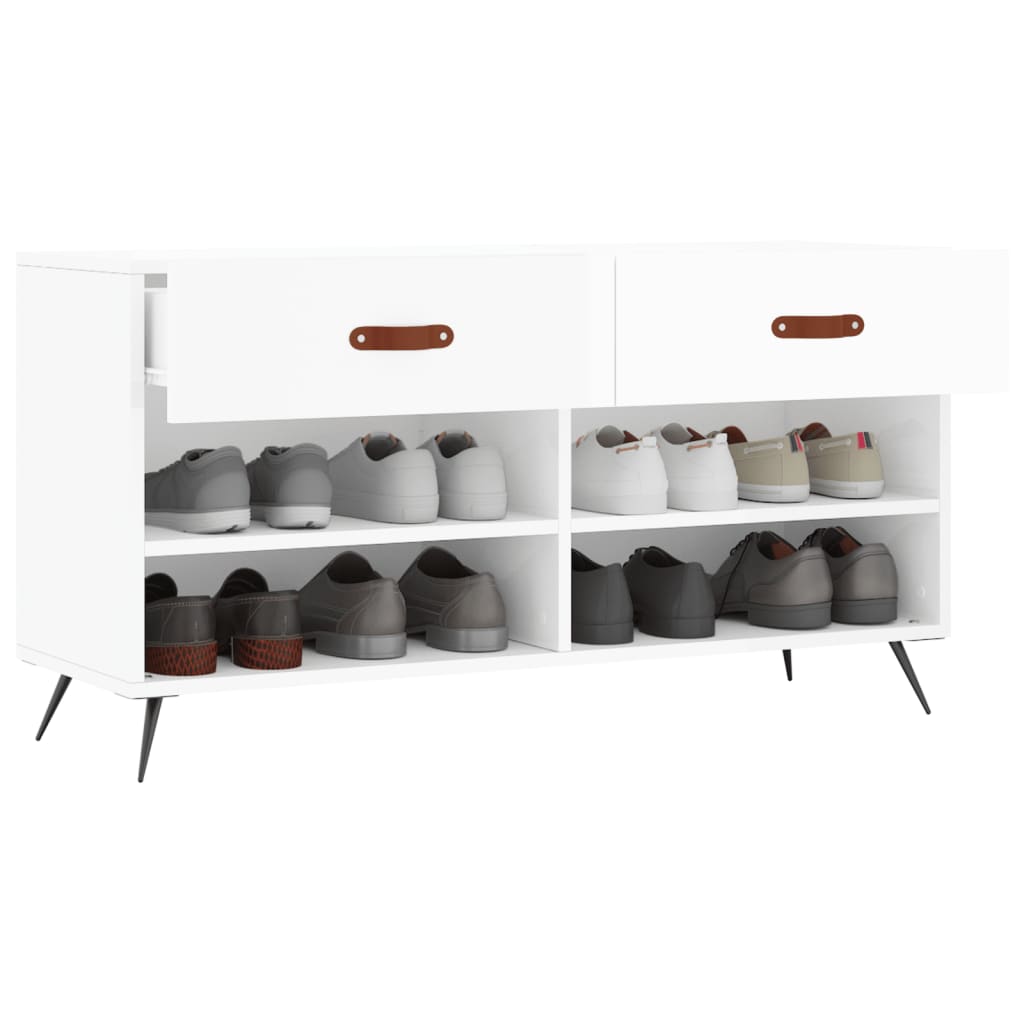Panca Porta Scarpe 102X35X55 Cm Legno Multistrato