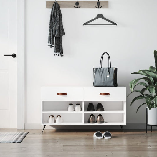 Panca Porta Scarpe 102X35X55 Cm Legno Multistrato