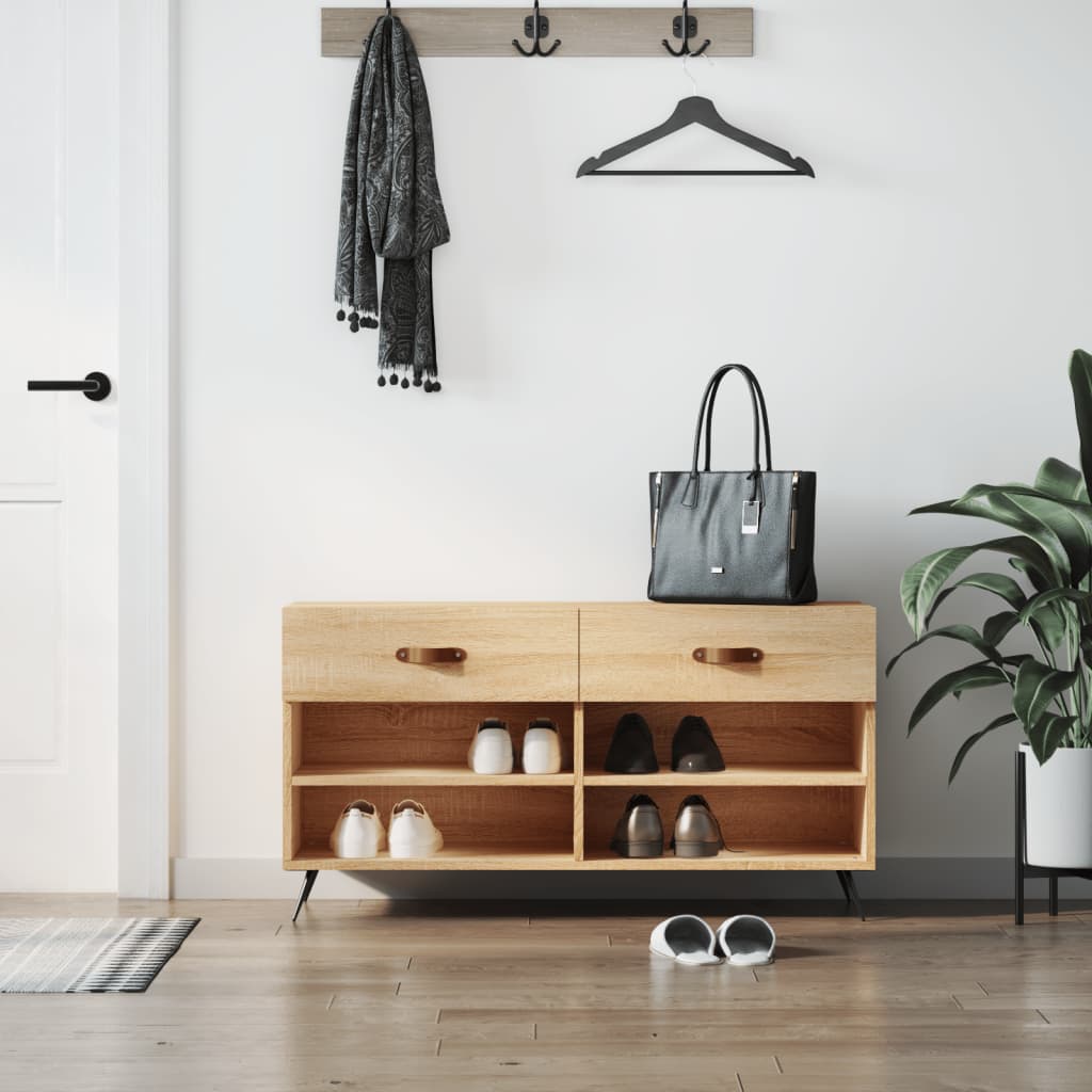 Panca Porta Scarpe 102X35X55 Cm Legno Multistrato