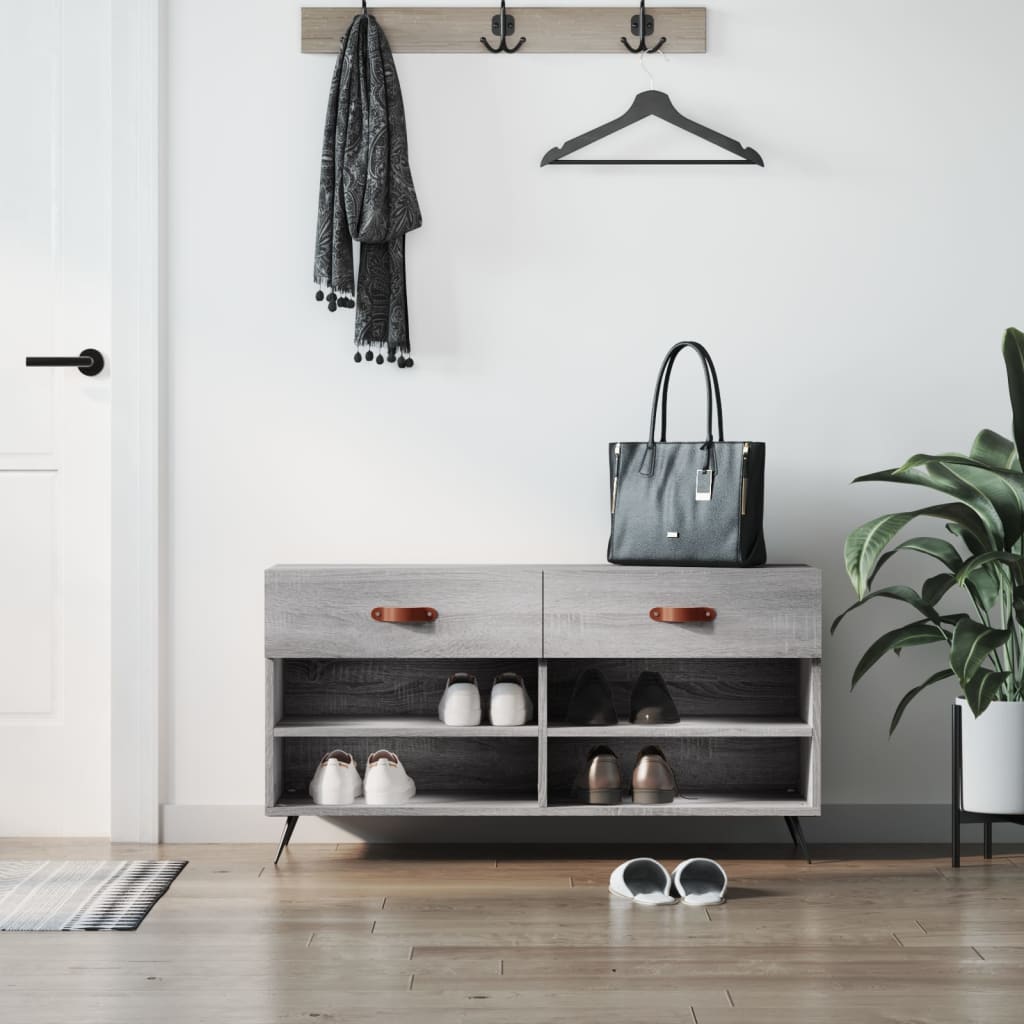 Panca Porta Scarpe 102X35X55 Cm Legno Multistrato