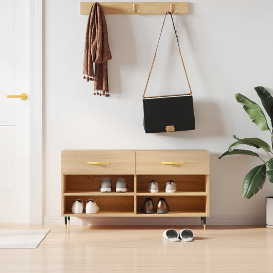 Panca Porta Scarpe 102X35X55 Cm Legno Multistrato