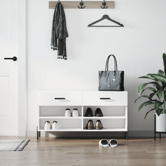Panca Porta Scarpe 102X35X55 Cm Legno Multistrato