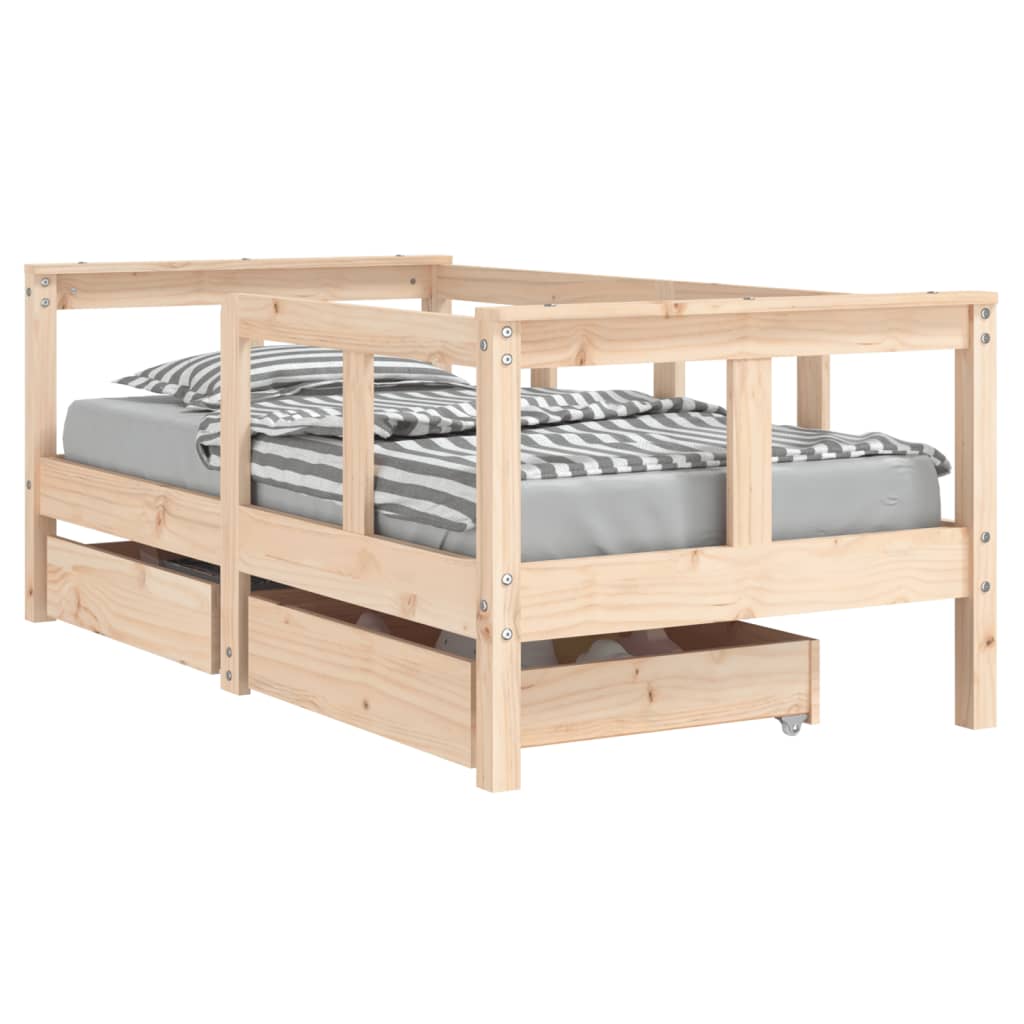 Giroletto Bambini Con Cassetti Legno Massello Di Pino