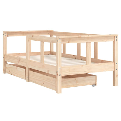 Giroletto Bambini Con Cassetti Legno Massello Di Pino