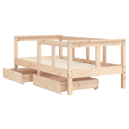 Giroletto Bambini Con Cassetti Legno Massello Di Pino