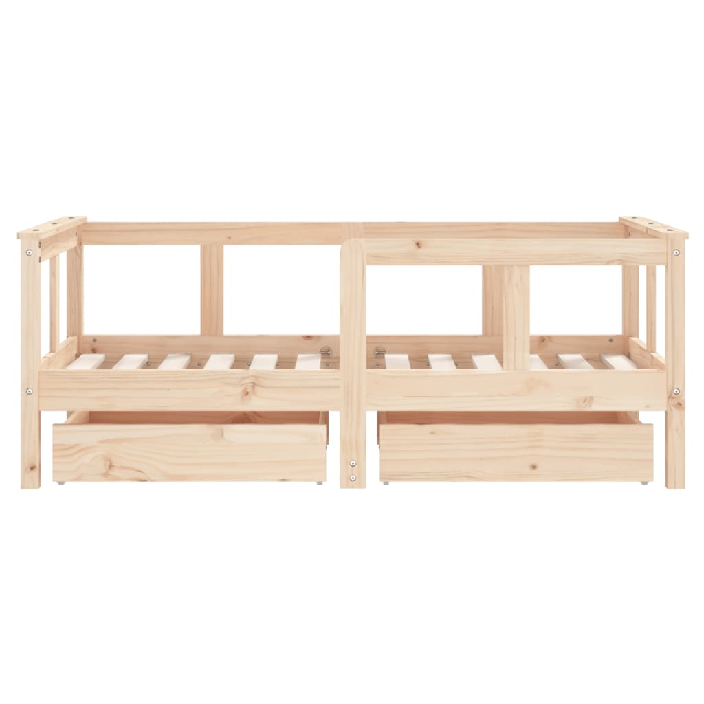 Giroletto Bambini Con Cassetti Legno Massello Di Pino