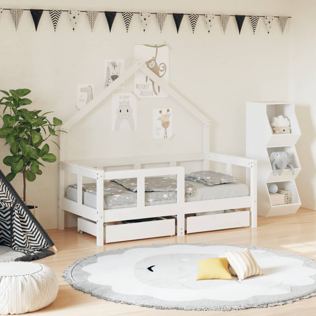Giroletto Per Bambini Con Cassetti Massello Pino