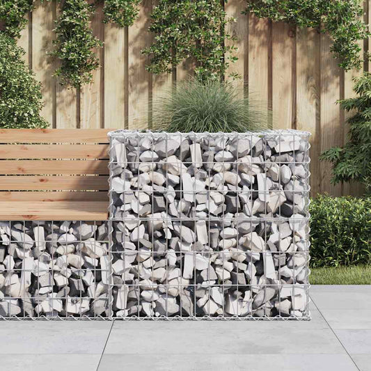 Cesto Gabbione Argento 70X70X65 Cm Ferro Zincato