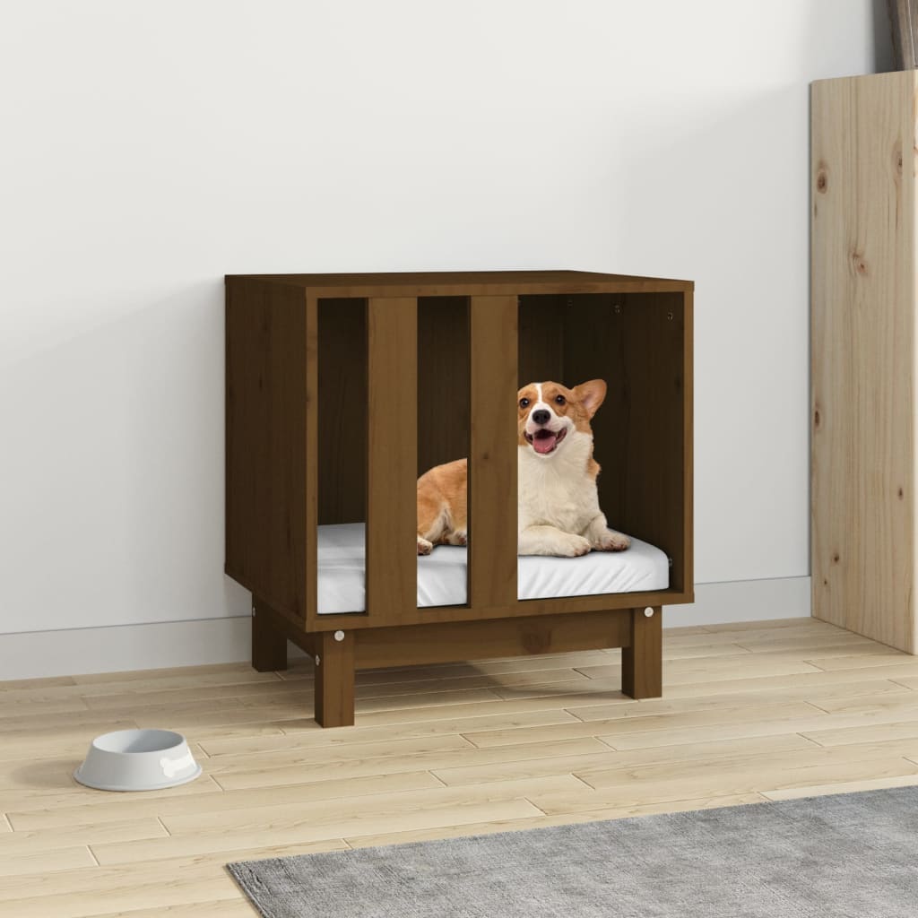Casetta Per Cani In Legno Massello Di Pino