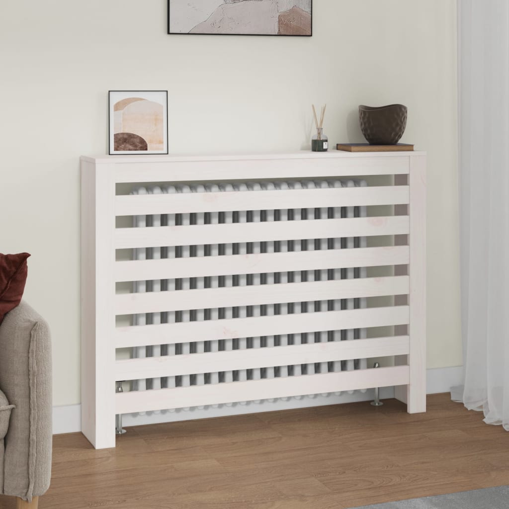 Copertura Termosifone Bianca Legno Massello Pino