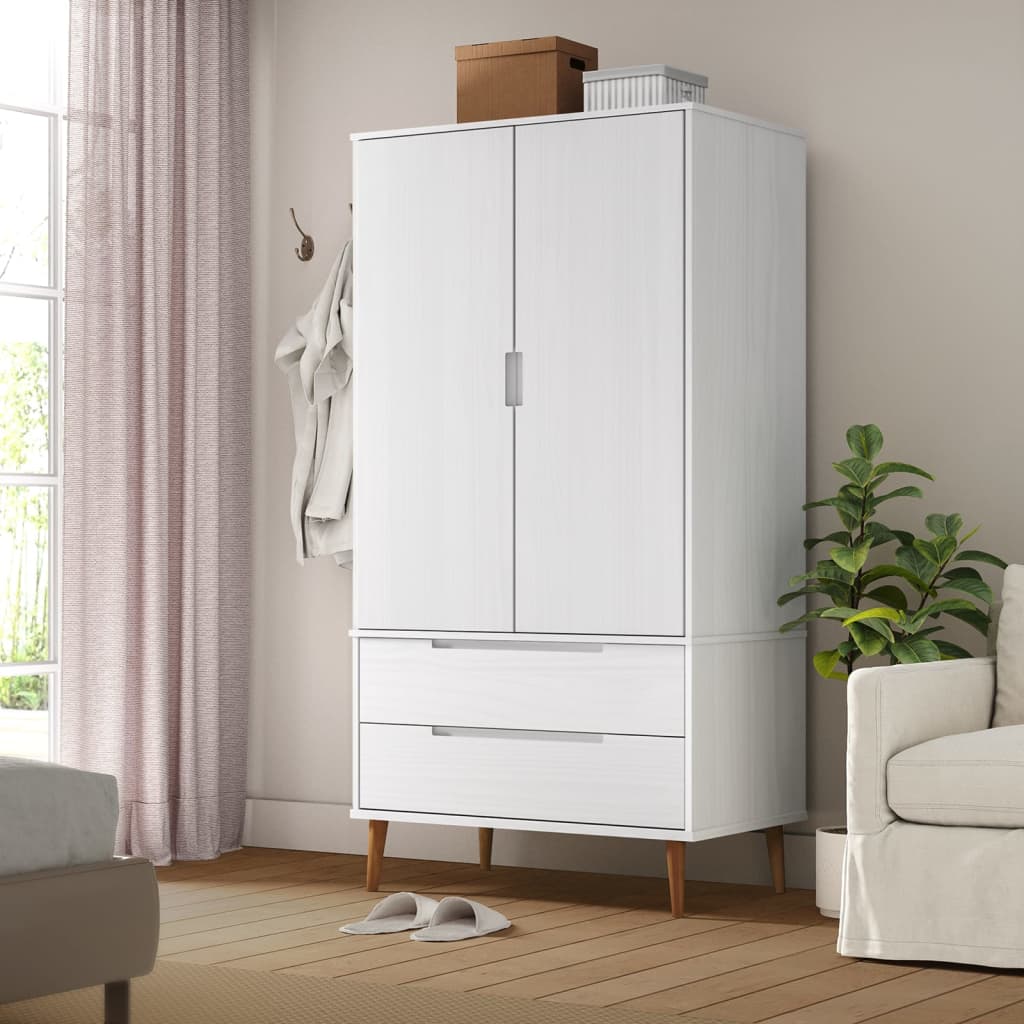 Armadio Molde 90X55X175 Cm In Legno Massello Di Pino