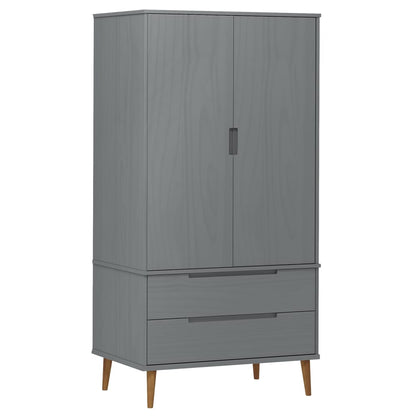Armadio Molde 90X55X175 Cm In Legno Massello Di Pino