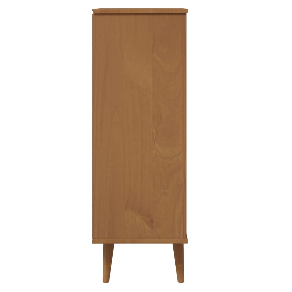 Scarpiera Molde Marrone 59,5X35X103Cm In Legno Massello Di Pino