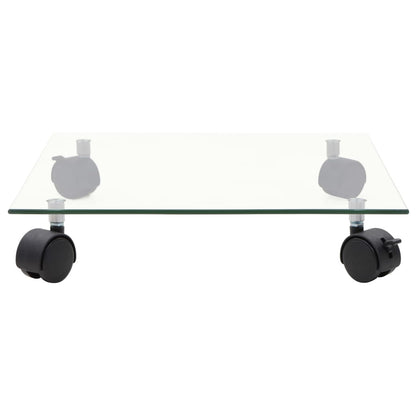 Carrelli Porta Piante 4 Pz 35X35 Cm Vetro Temperato Quadrati Crema